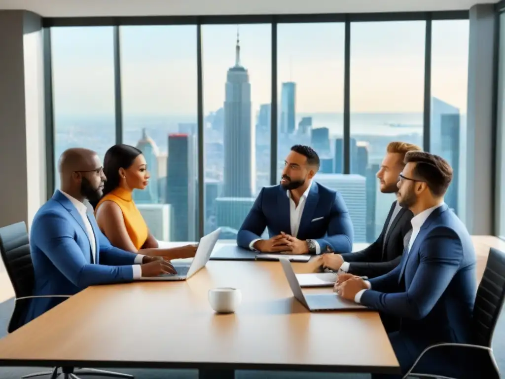 Reunión de profesionales: estrategias inmobiliarias en la ciudad Diversos profesionales planifican inversiones inmobiliarias con beneficios fiscales
