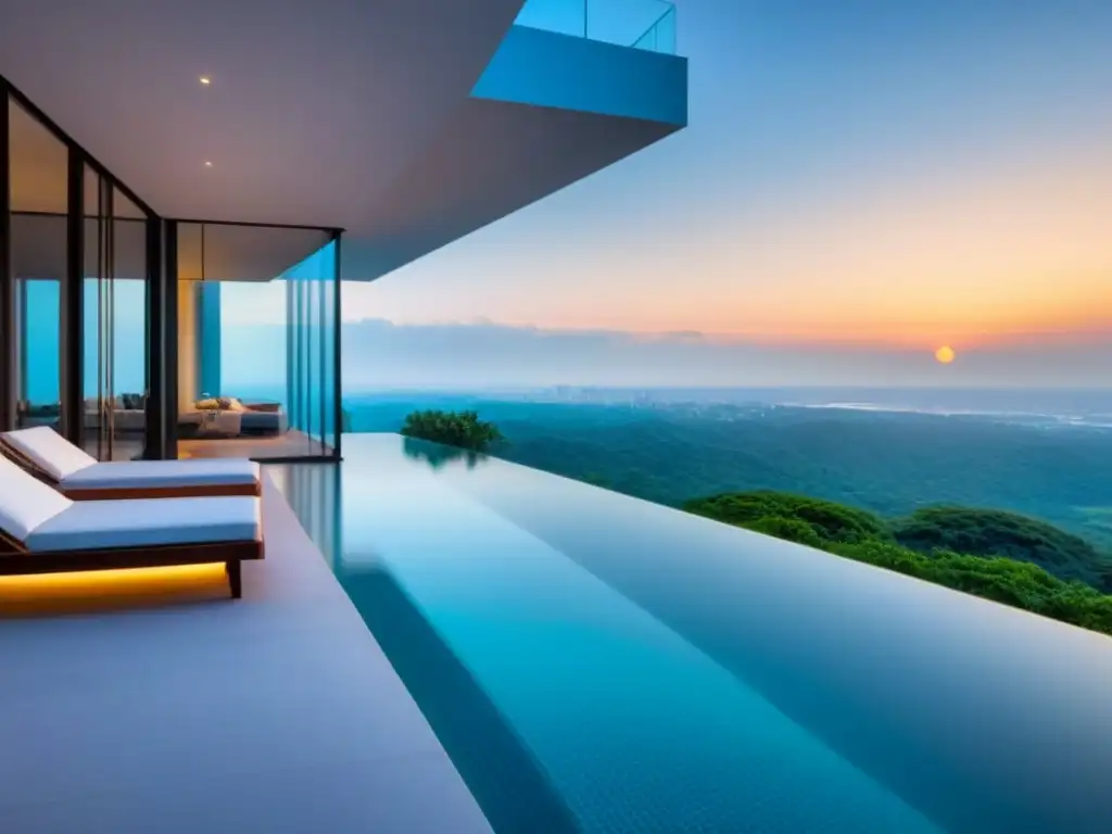 Residencia de lujo con diseño arquitectónico excepcional y piscina infinita Propiedad de lujo con diseño arquitectónico exquisito, piscina infinita y paisaje verde