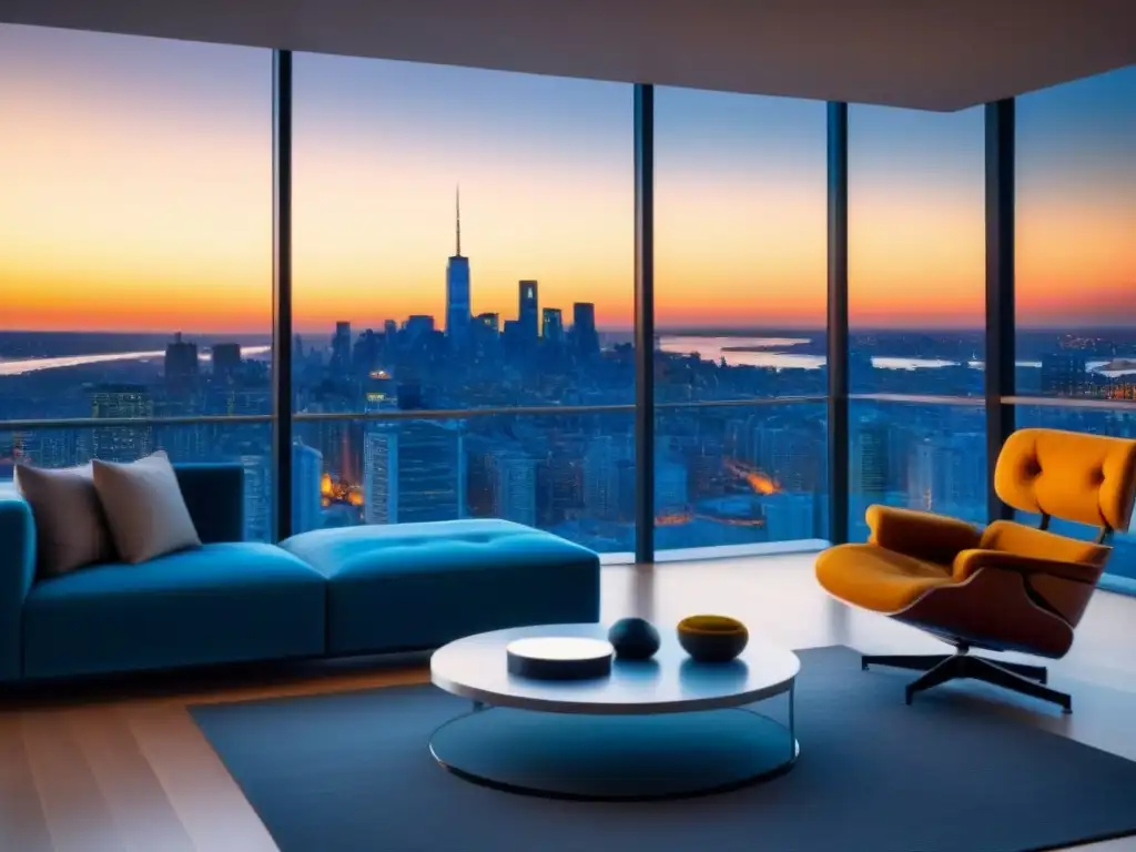 Penthouse moderno con vista panorámica a la ciudad Invertir en propiedades de lujo: lujoso penthouse moderno con vista a la ciudad y diseño contemporáneo