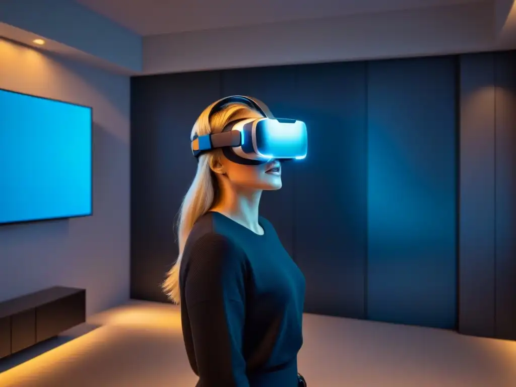 Realidad virtual inmersiva: Tour de lujo en apartamento futurista Experimenta la inmersión en la Realidad Virtual del sector inmobiliario con tecnología de vanguardia