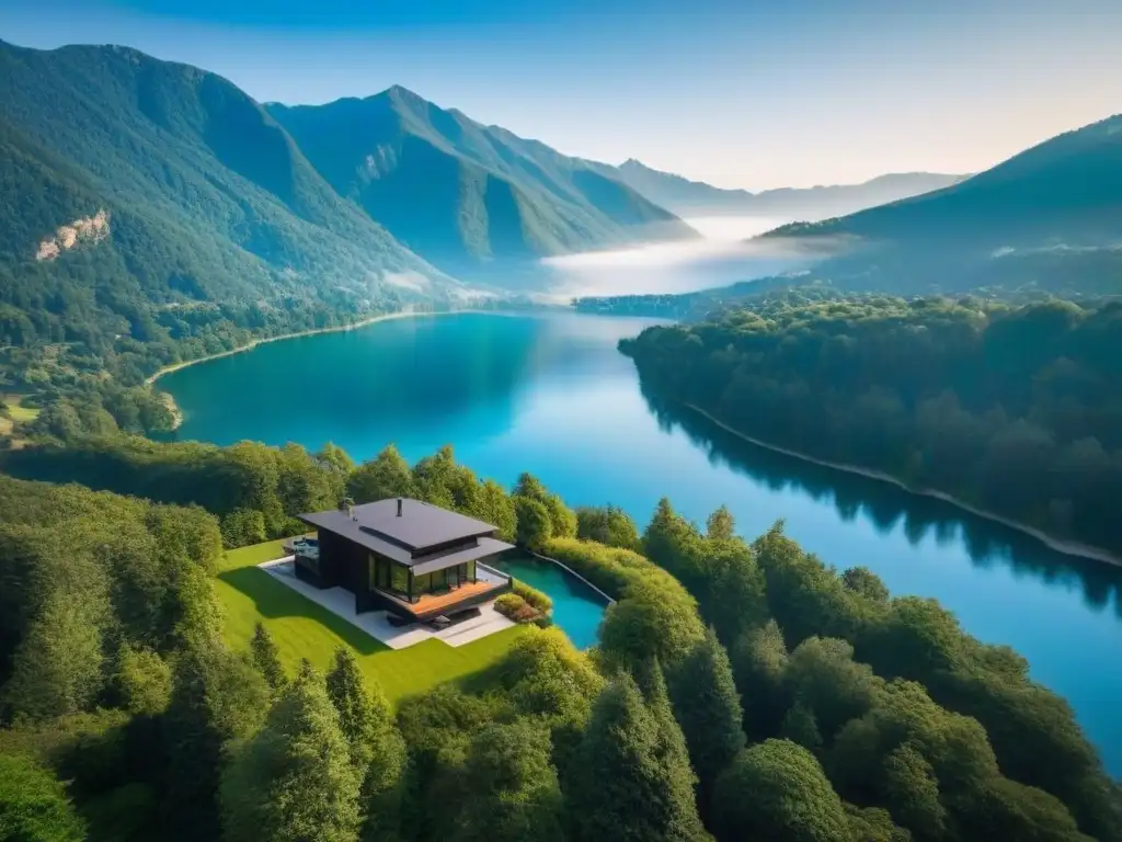 Refugio moderno en la montaña: casa contemporánea en entorno natural Refugio de ensueño en la montaña con vista panorámica y documentos necesarios financiamiento segunda vivienda