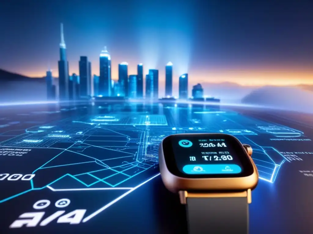 Interfaz inmobiliaria futurista: análisis detallado en azul Rentabilidad de propiedades maximizada con herramientas digitales futuristas