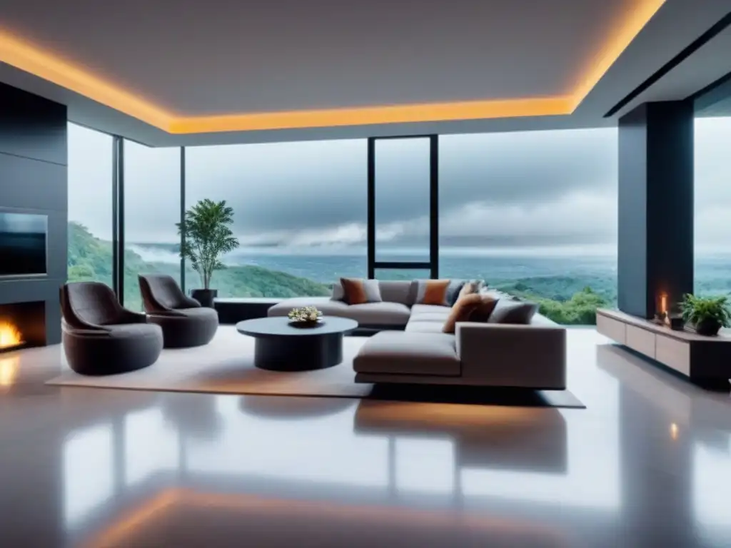 Residencia de lujo: fusión arquitectónica con tecnología AI y VR Residencia de lujo con fusión arquitectónica tradicional y contemporánea, integrando IA y VR