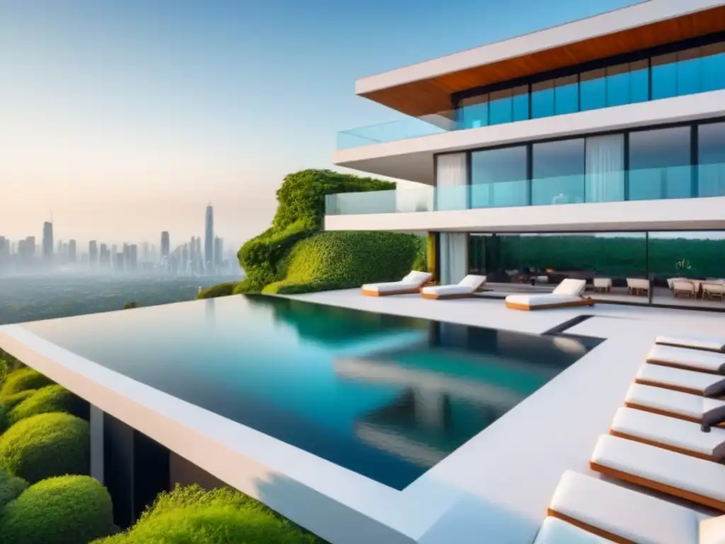 Residencia de lujo: Moderna mansión en oasis urbano Residencia de lujo con piscina infinita y vistas a la ciudad