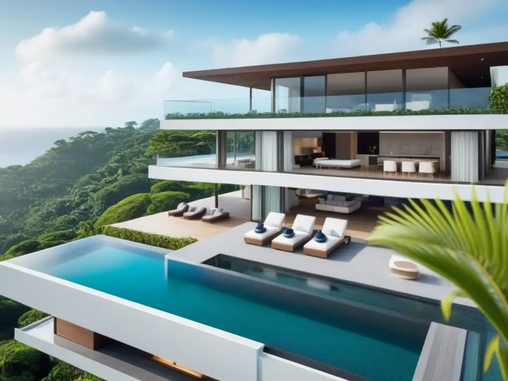 Propiedad de lujo: oasis exclusivo con vista al mar Residencia de lujo con piscina infinita y vistas al mar, rodeada de exuberante vegetación
