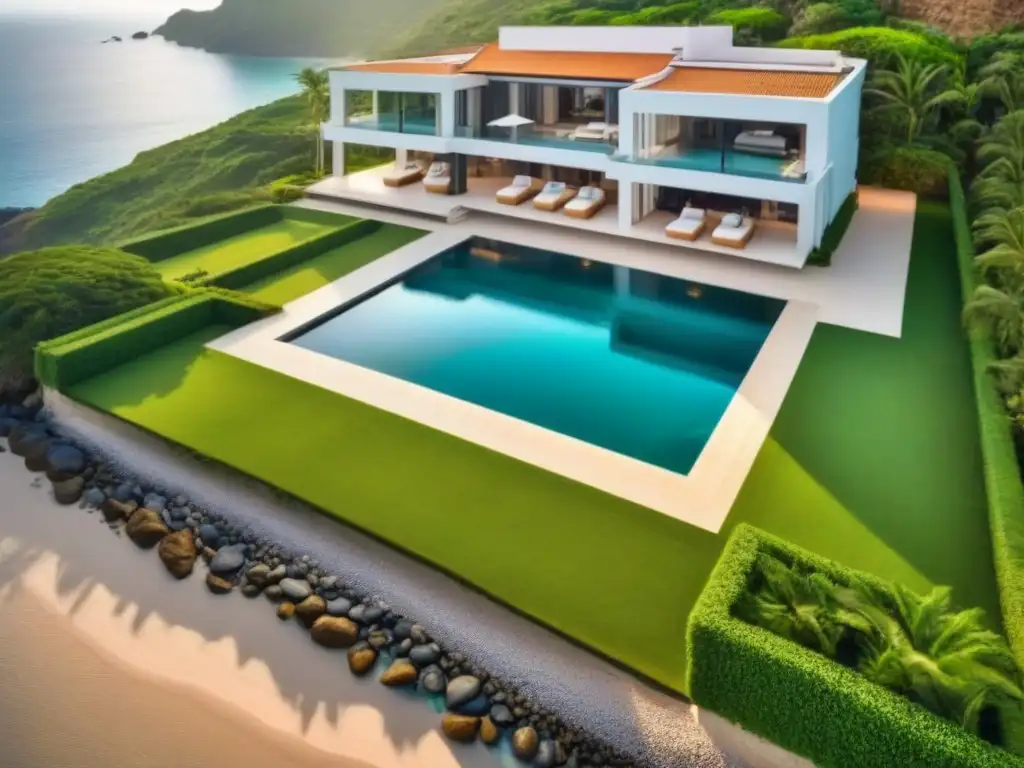Residencia de lujo con piscina infinita y vista al mar en comunidad exclusiva