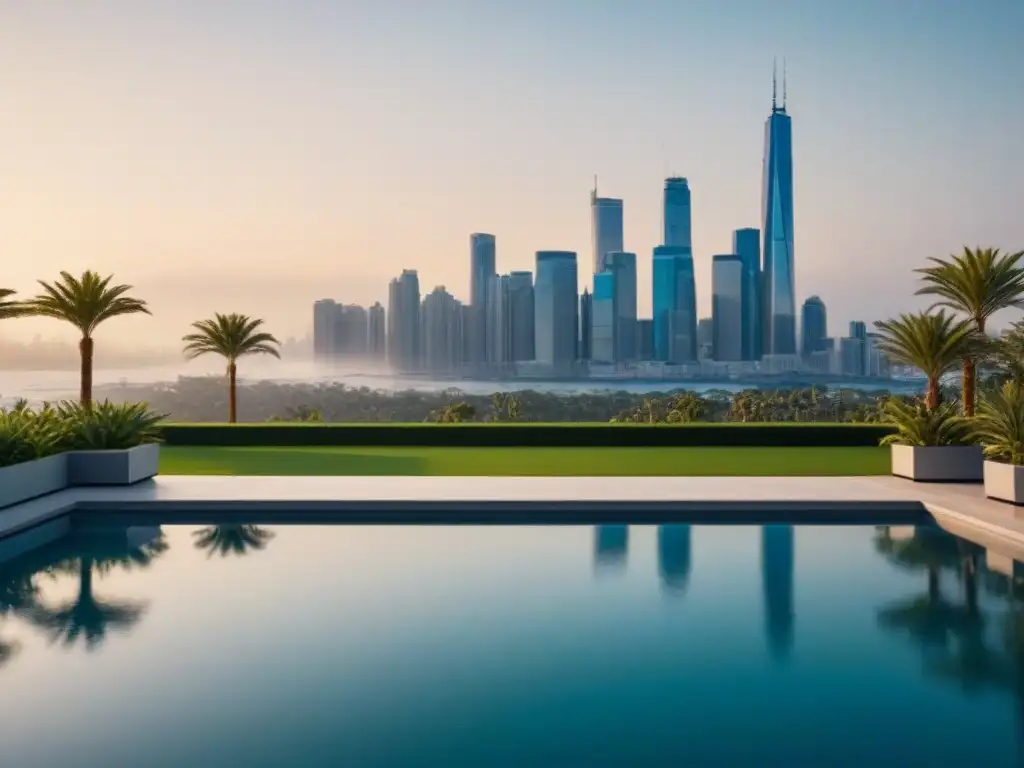 Mansión de lujo con piscina y vistas panorámicas en la ciudad Residencia de lujo con piscina y vista panorámica urbana