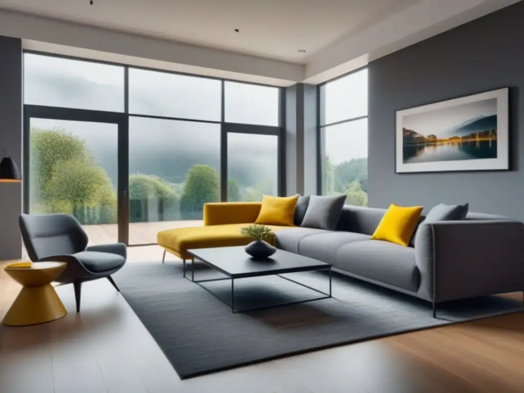 Una sala de estar moderna y elegante en propiedad renovada, tendencias flipping propiedades inmobiliarias