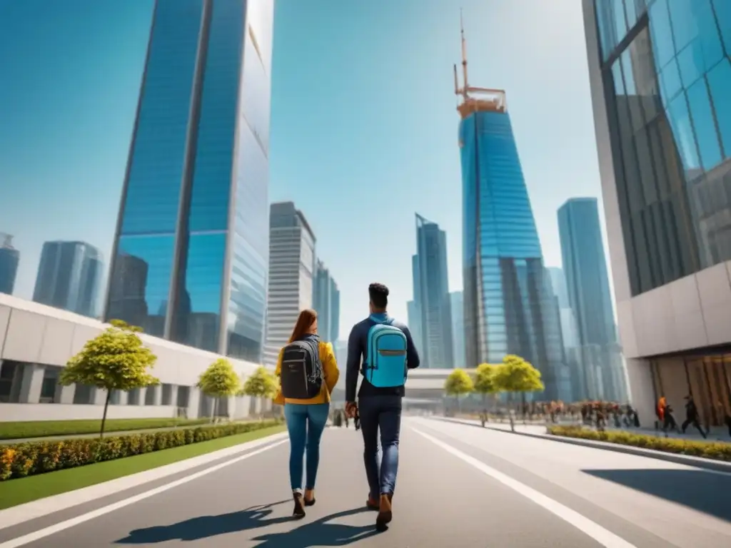 Metrópolis moderna: auge inmobiliario en alta definición Recuperación sector inmobiliario postcrisis: Ciudad vibrante con rascacielos nuevos y diversidad arquitectónica