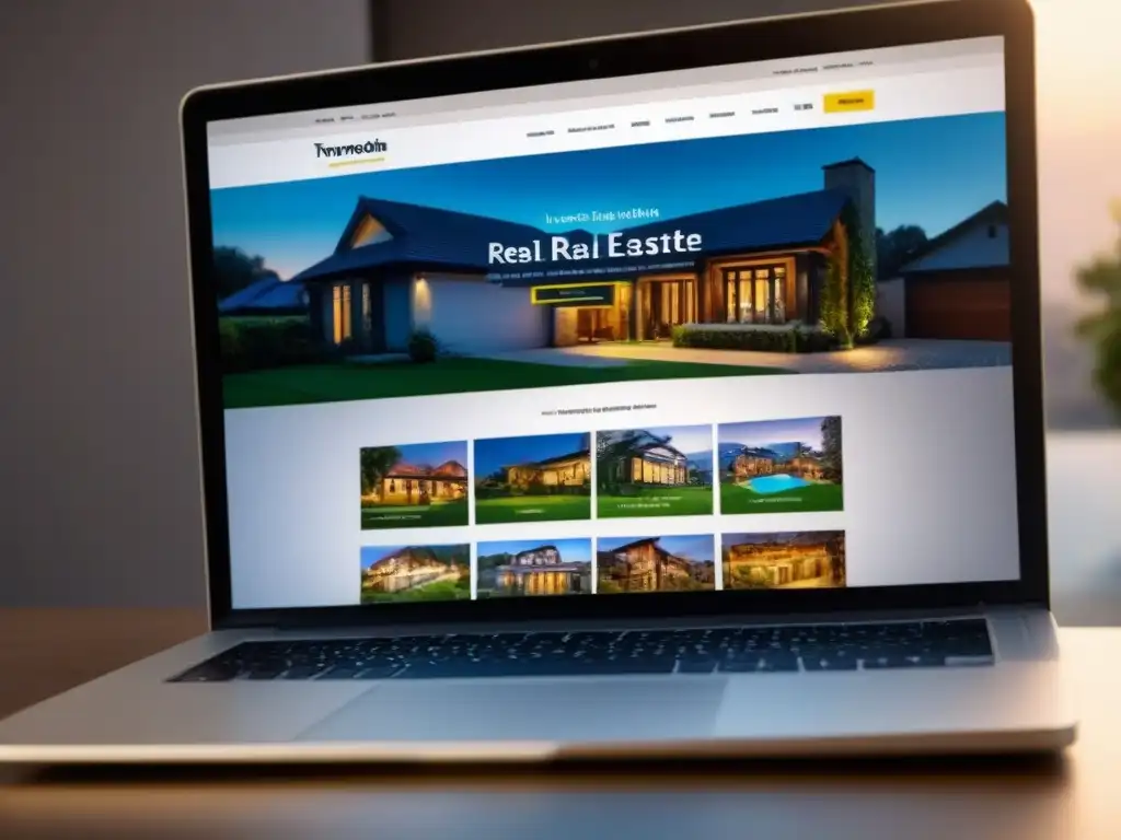Diseño web inmobiliario moderno y amigable con CRM integrado Un sitio web inmobiliario moderno y elegante en múltiples dispositivos
