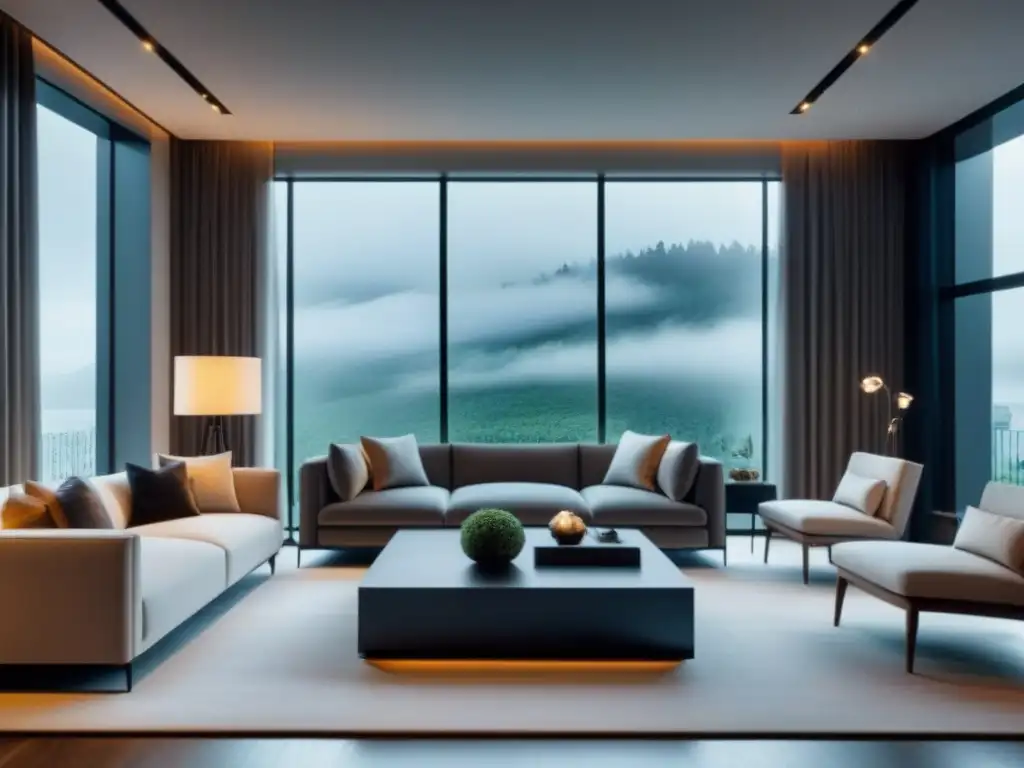 Sofisticada sala de estar con Préstamo FHA Sofisticada sala de estar con muebles elegantes y luminosas ventanas, ideal para un hogar financiado con Préstamo FHA para financiamiento inmobiliario