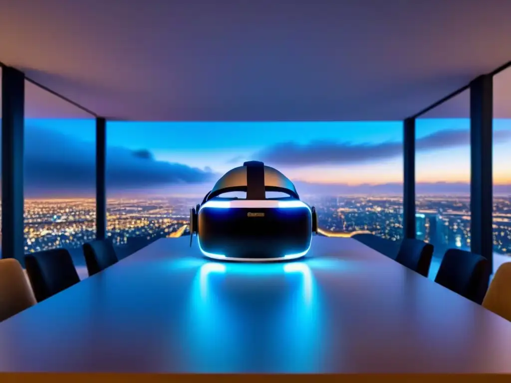 Sumérgete en la Realidad Virtual en Bienes Raíces con este headset futurista proyectando un lujoso tour inmobiliario