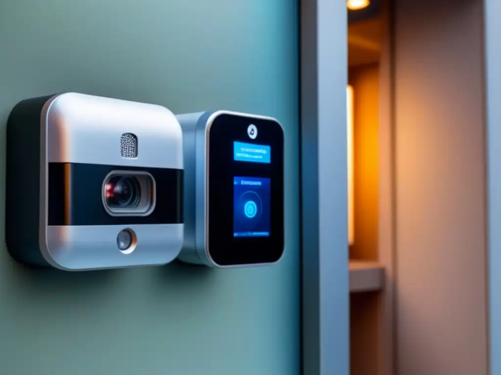 Seguridad futurista en propiedad inmobiliaria: tecnología de vanguardia Tecnología en finanzas inmobiliarias: Futurista sistema de seguridad integrado en propiedad moderna