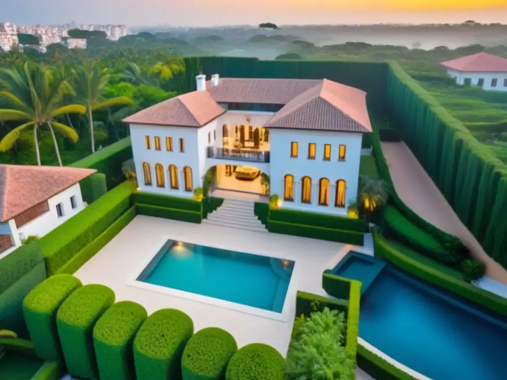 Mansiones de lujo en exclusivo vecindario: opulencia y sofisticación Un vecindario exclusivo con mansiones elegantes y piscinas relucientes en una de las mejores zonas de inversión inmobiliaria exclusivas