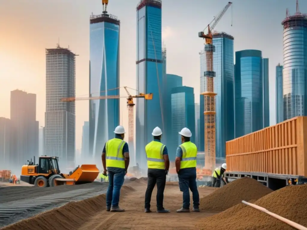 Construcción urbana: seguridad y eficiencia en el desarrollo inmobiliario Un vertiginoso panorama de una construcción urbana siguiendo regulaciones de seguridad y financiamiento en proyectos inmobiliarios