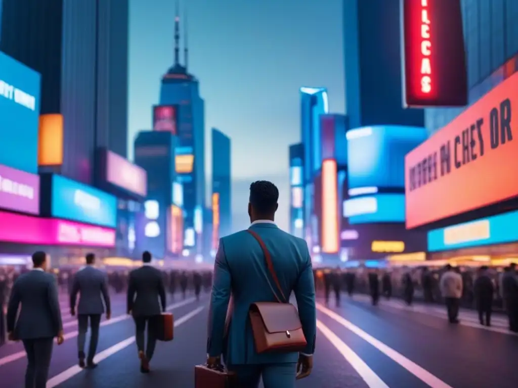 Metrópolis futurista: ciudad nocturna en 8k Vibrante ciudad futurista con estrategias afiliados sector inmobiliario