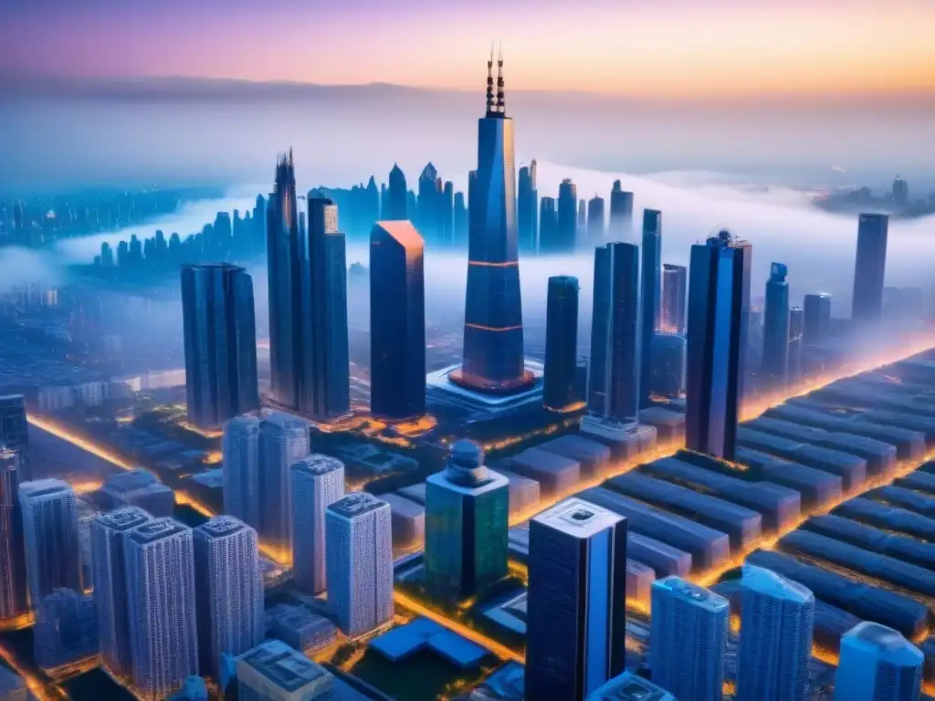 Metrópolis futurista en 8k: innovación y tecnología verde Vibrante ciudad futurista, integración tecnológica y áreas verdes