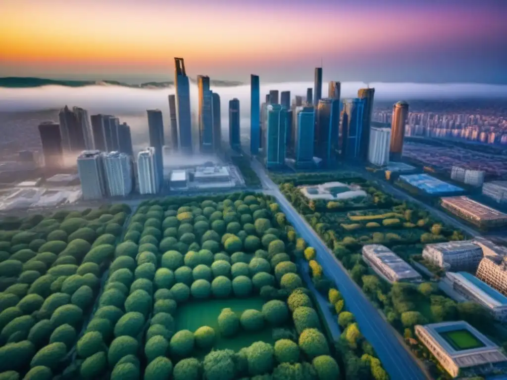 Panorama urbano diverso: impacto de regulaciones locales en la arquitectura Vibrante ciudad donde las regulaciones locales influyen en la arquitectura y el desarrollo inmobiliario