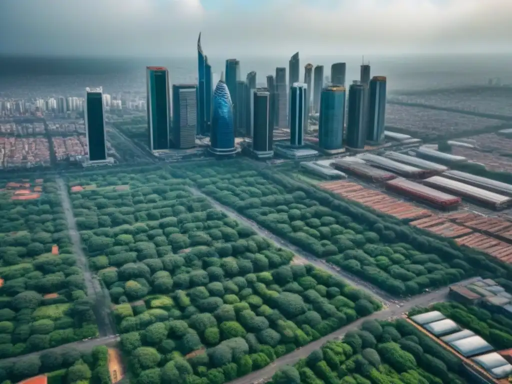 Distrito empresarial vibrante en África: inversión inmobiliaria Vibrante distrito de negocios en África, reflejando oportunidades de inversión inmobiliaria en la región