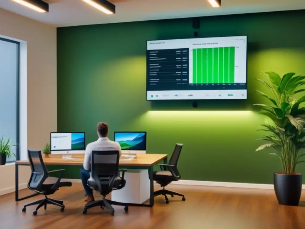 Vibrante equipo en oficina moderna de agencia de marketing digital, creando un plan de Marketing Digital Inmobiliario