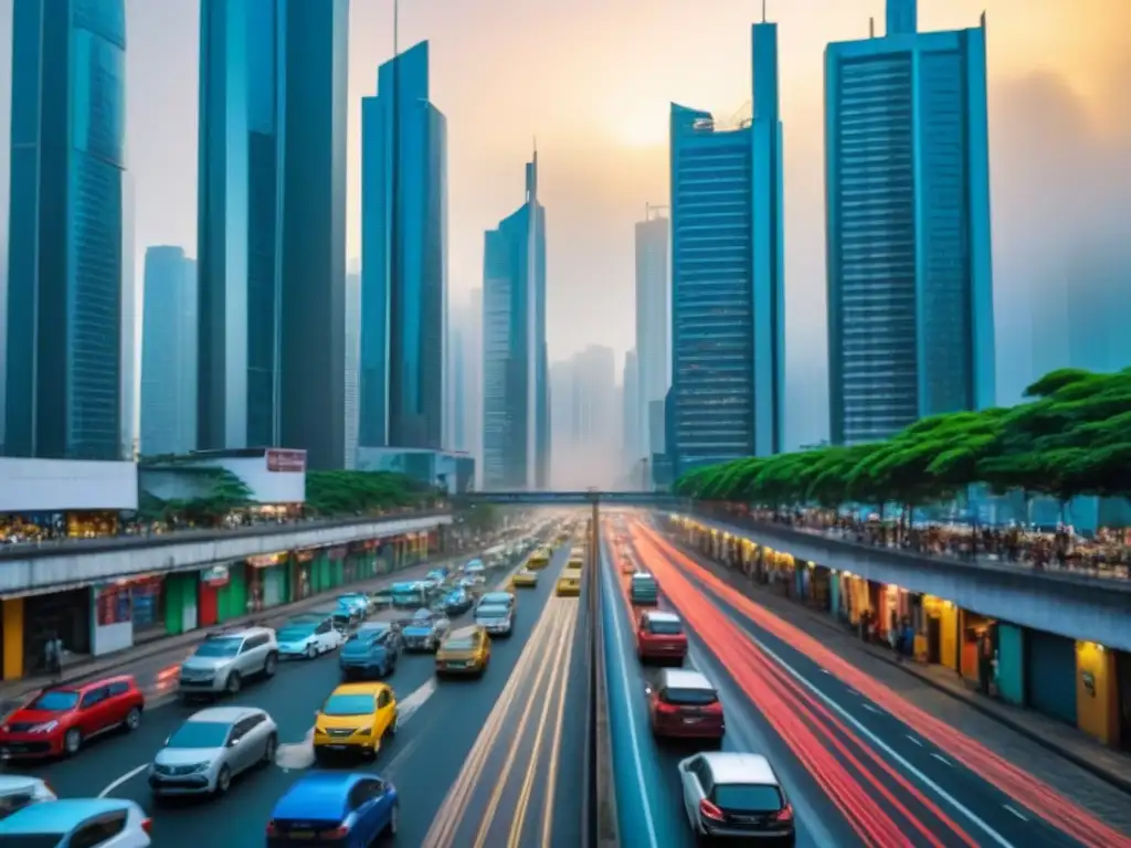 Desarrollo urbano en América Latina: oportunidades de financiamiento Vibrante panorama urbano en América Latina, reflejando el crecimiento económico y el financiamiento inmobiliario en la región