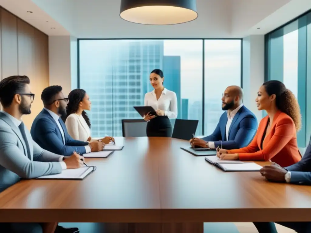 Reunión profesional diversa planificación financiera compra casa Una vibrante reunión de profesionales diversificados, discutiendo sobre planificación financiera para comprar una casa