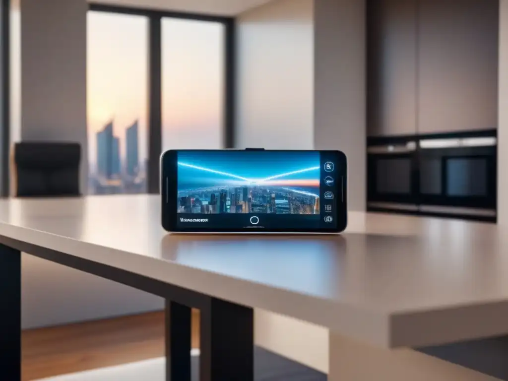 Tour virtual de lujo: apartamento moderno en holograma Una visita virtual a un lujoso apartamento moderno, con detalles en 3D y personalización de muebles