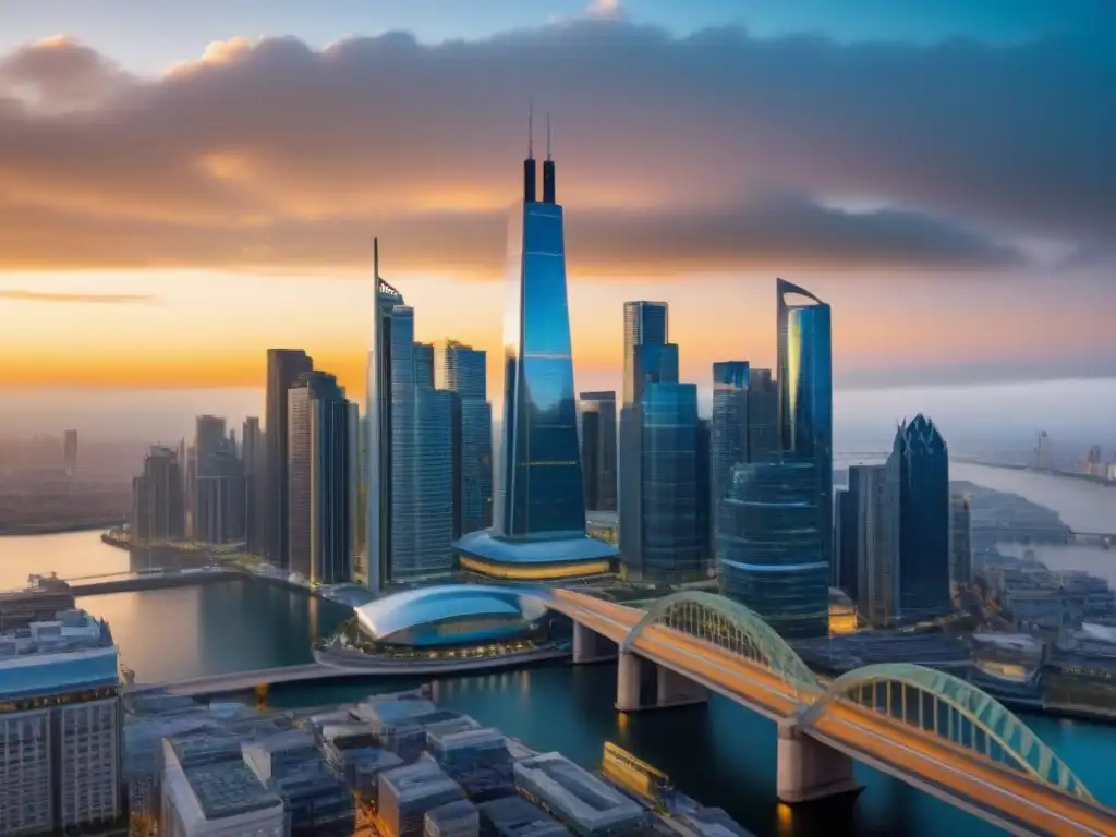 Skyline diverso: impacto de normativas locales en desarrollo inmobiliario Vista detallada de una ciudad diversa con estilos arquitectónicos diversos, destacando normativa préstamos inmobiliarios local