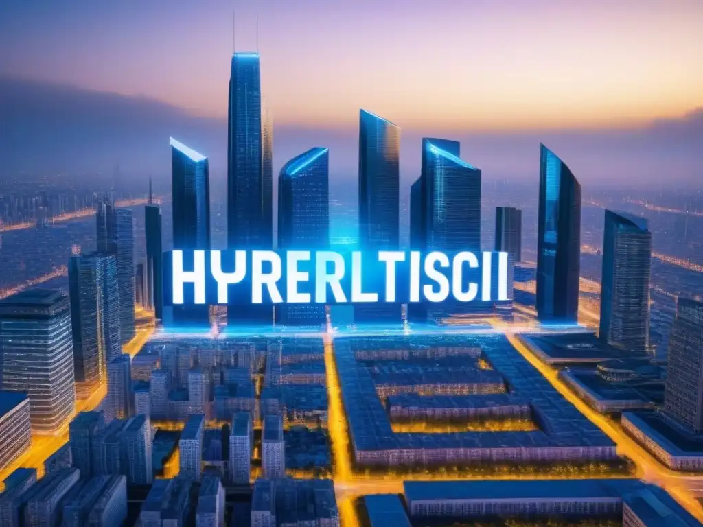 Vanguardia financiera: ciudad futurista 8k Vista futurista de la ciudad con rascacielos modernos y tecnología avanzada en el financiamiento inmobiliario post crisis 2008