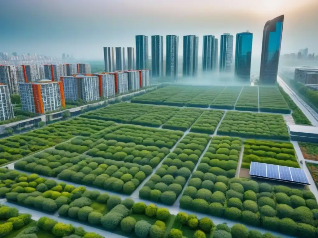 Cityscape moderno con viviendas asequibles y sostenibles Vista urbana moderna con viviendas asequibles y sostenibles, reflejando la inversión en viviendas asequibles