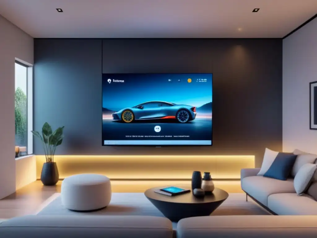 Smart home del futuro: valoración automatizada con tecnología avanzada Vivienda inteligente futurista con tecnología avanzada y beneficios de tasaciones inteligentes